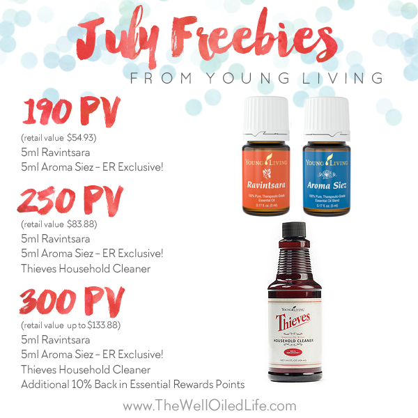 Young Living July Freebies