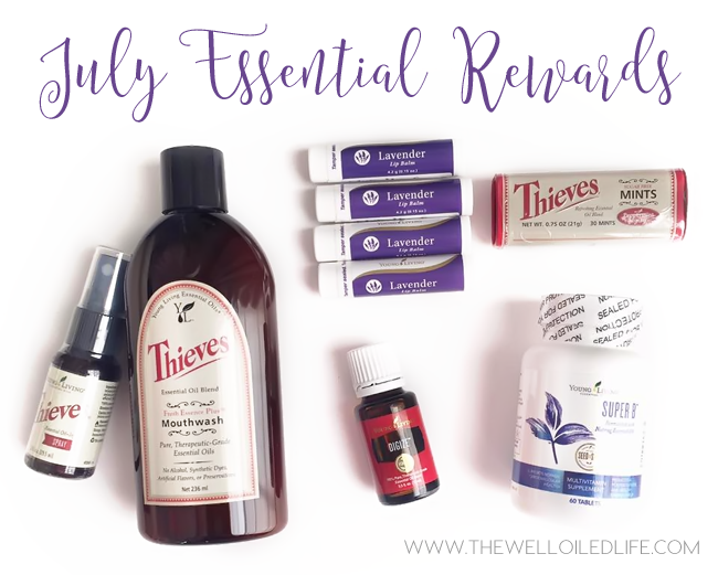 My Young Living July Essential Rewards Order