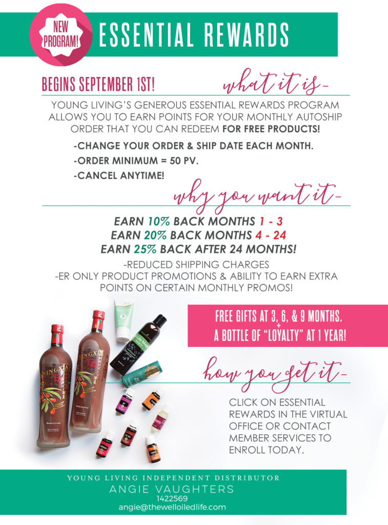 Young Living Essential Rewards Updates