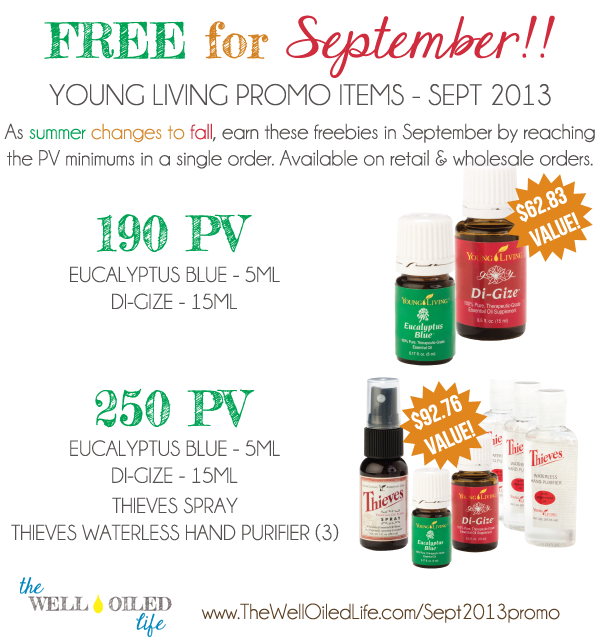 September Free Product Promo From Young Living