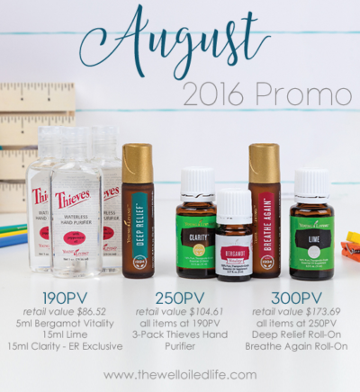 Young Living August 2016 Promo