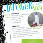 Detangler Spray DIY recipe using essential oils